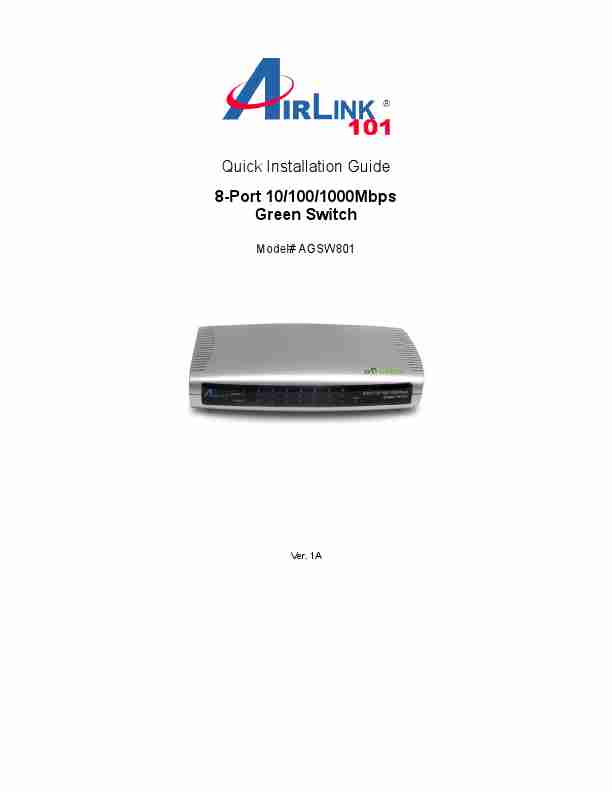 Airlink101 Switch AGSW801-page_pdf